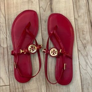 Pink Tory Burch Strap Sandals